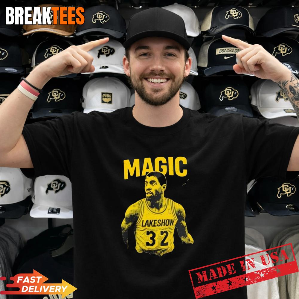 Magic Johnson Los Angeles Lakers Showtime Era T-Shirt