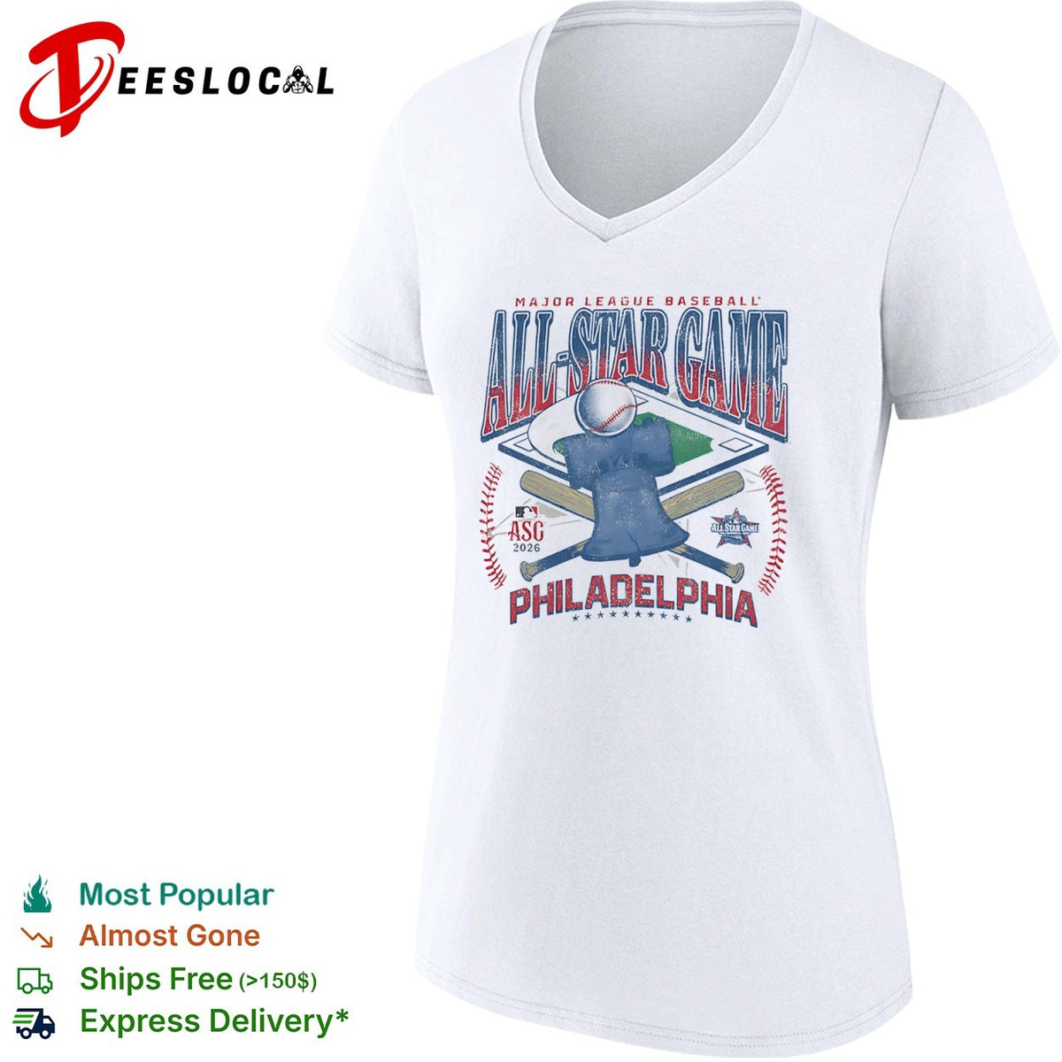 Major League Baseball All Star Game Philadelphia Phillies 2026 Liberty Bell Baseball shirt
