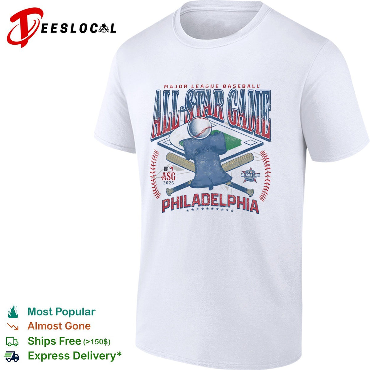 Major League Baseball All Star Game Philadelphia Phillies 2026 Liberty Bell Baseball shirt