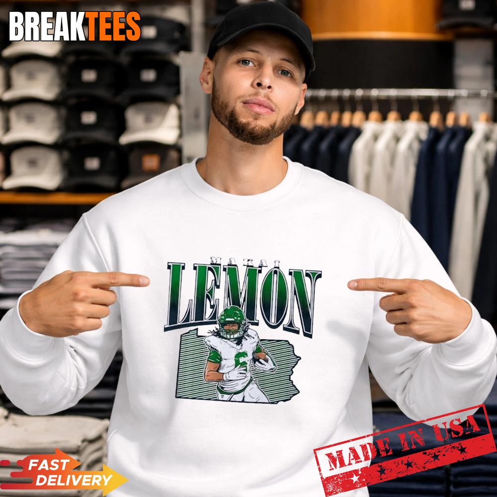 Makai Lemon State Star Remix Football Map T-Shirt