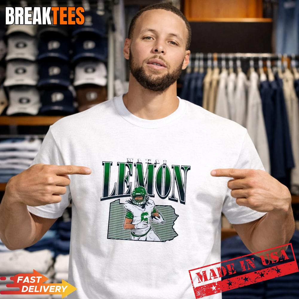 Makai Lemon State Star Remix Football Map T-Shirt
