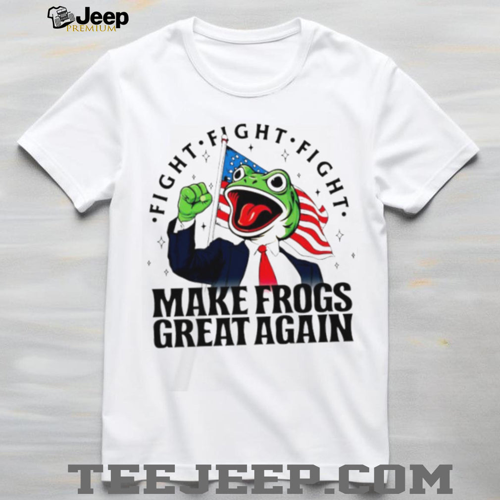 Make Frogs Great Again Funny Patriot Frog Fight T Shirt