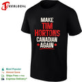 Make Tim Hortons Canadian Again Logo Text and Maple Leaf Canada Theme shirt