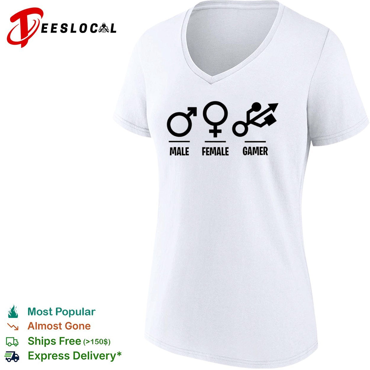 Male Female Gamer usb symbo shirt