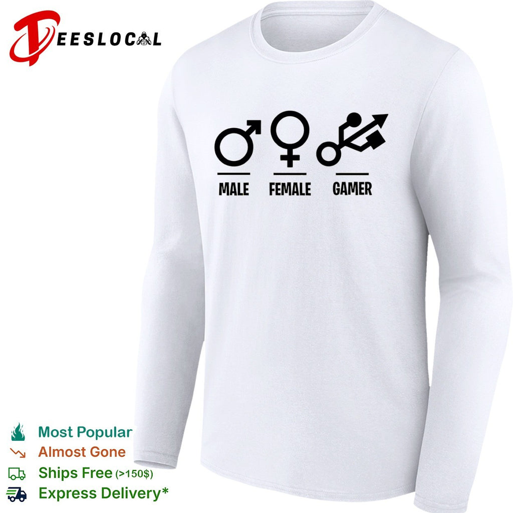 Male Female Gamer usb symbo shirt