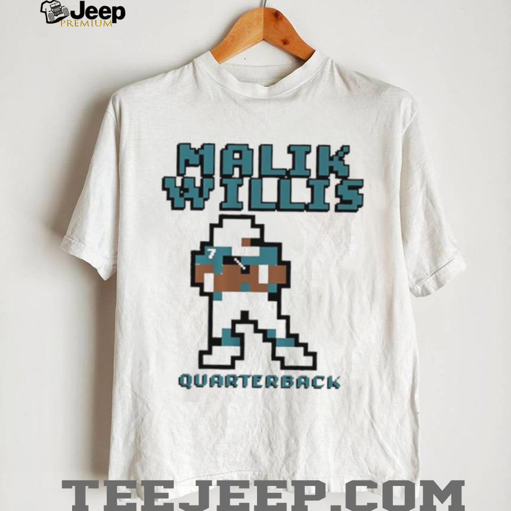 Malik Willis Quarterback 8 Bit Pixel Art Retro T Shirt