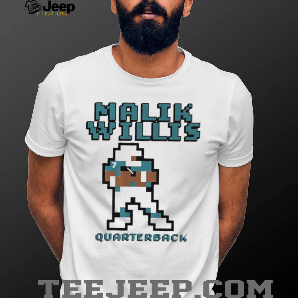 Malik Willis Quarterback 8 Bit Pixel Art Retro T Shirt