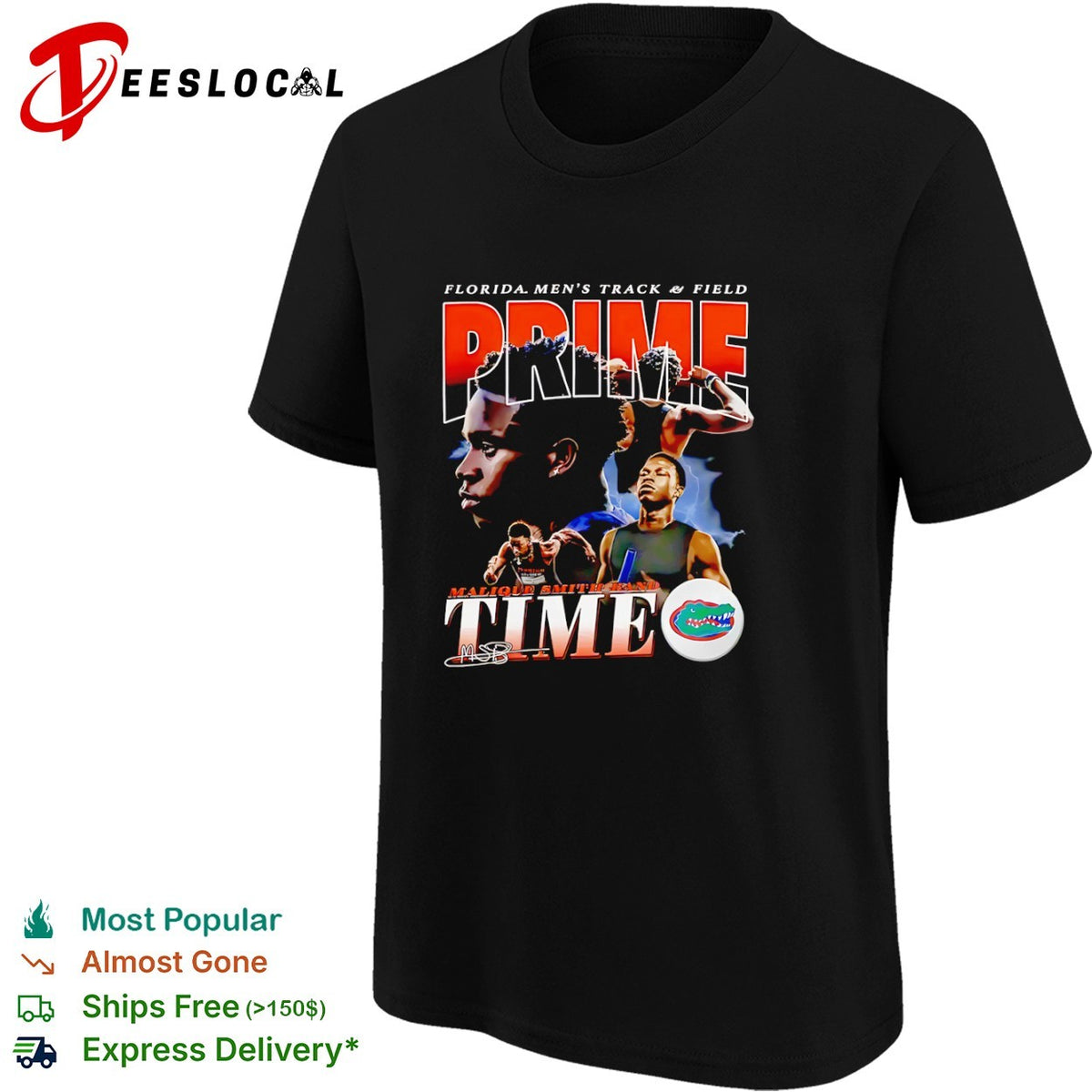Malique Smith Band Florida Gators Prime Time Track and Field shirt