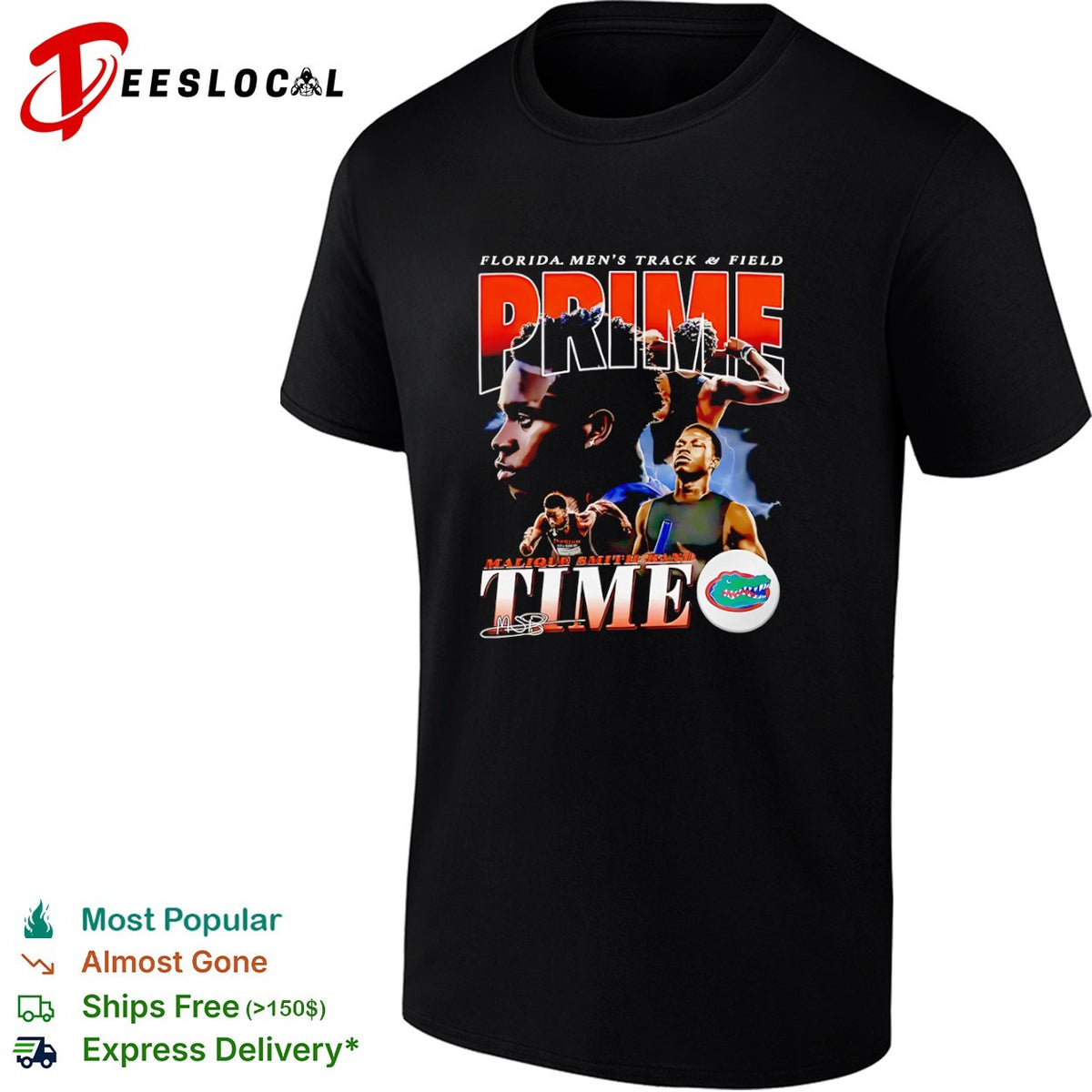 Malique Smith Band Florida Gators Prime Time Track and Field shirt