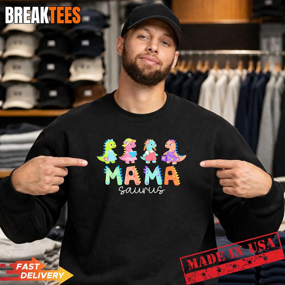 Mamasaurus T rex Dinosaur Funny Mama Saurus Mother’s Day Shirt