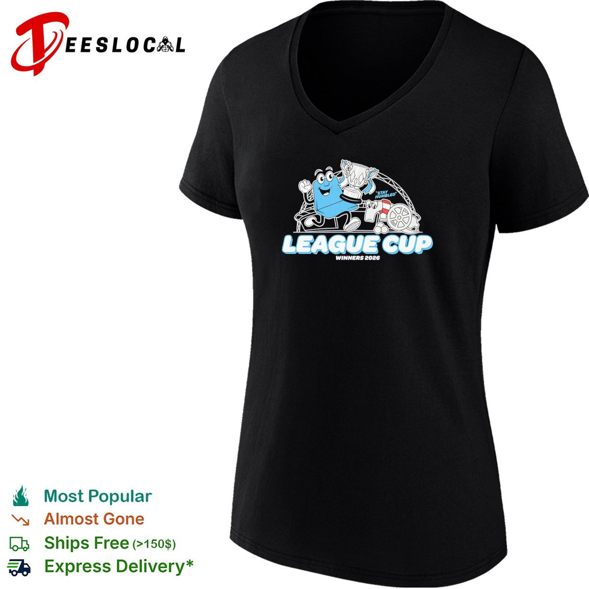 Manchester City Arsenal stay humbled mascot League Cup winners 2026 shirt