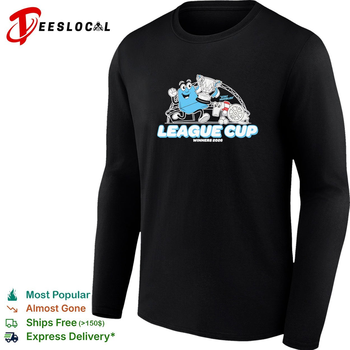 Manchester City Arsenal stay humbled mascot League Cup winners 2026 shirt