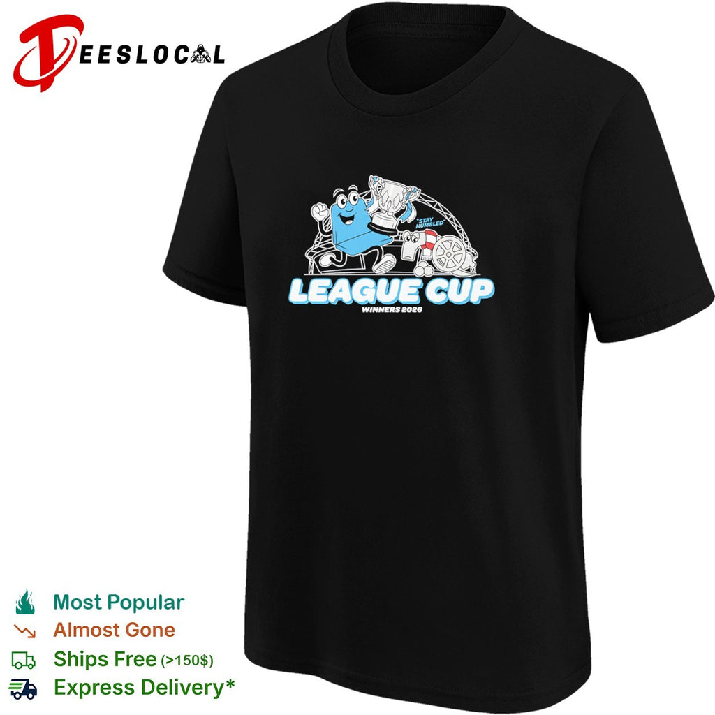Manchester City Arsenal stay humbled mascot League Cup winners 2026 shirt