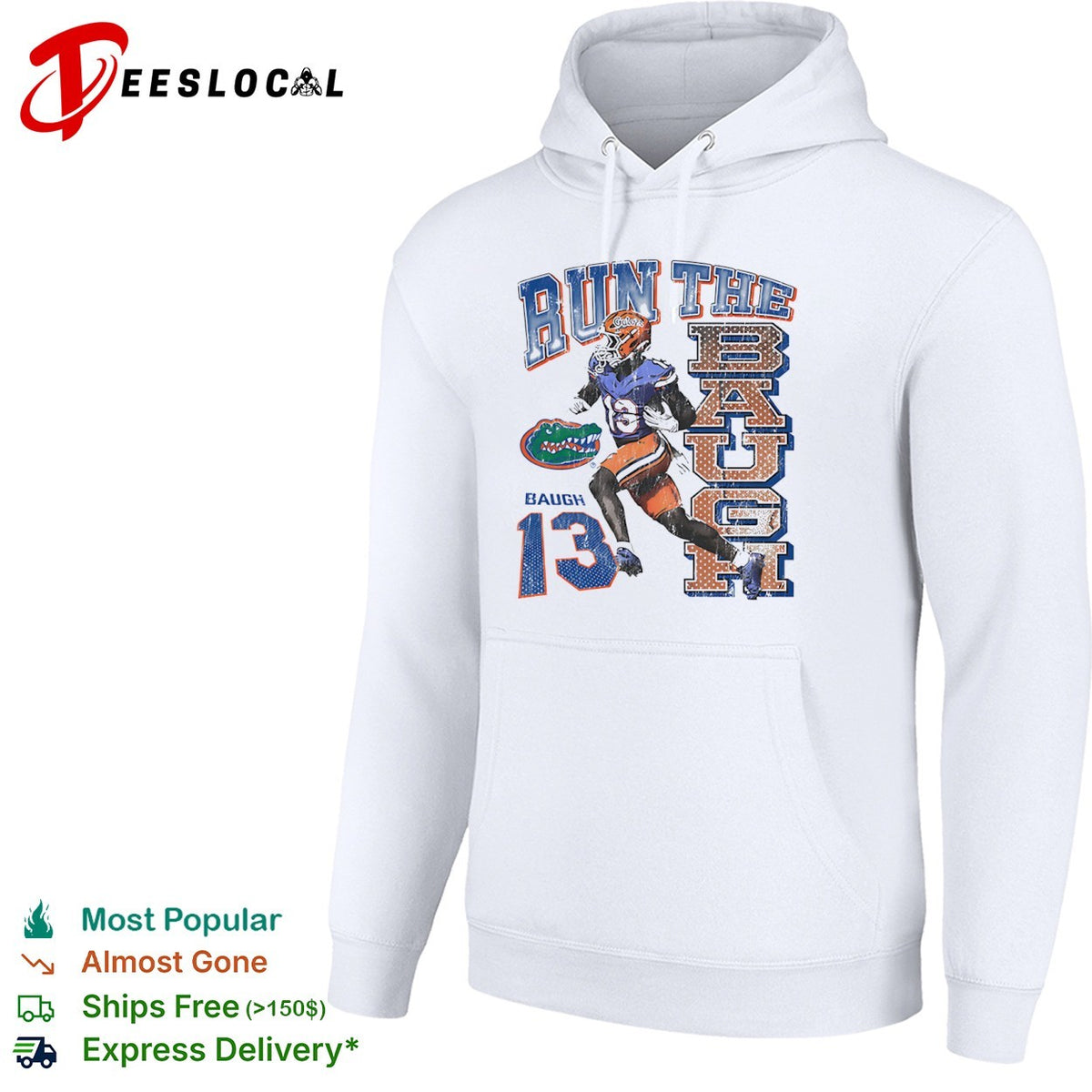 Marcus Baugh Florida Gators NCAA Run the Baugh 13 football team player shirt