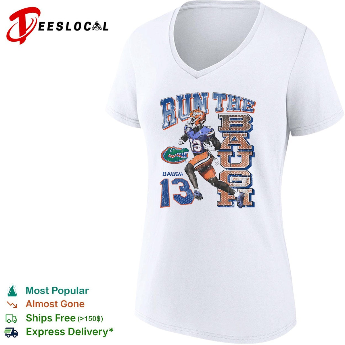 Marcus Baugh Florida Gators NCAA Run the Baugh 13 football team player shirt