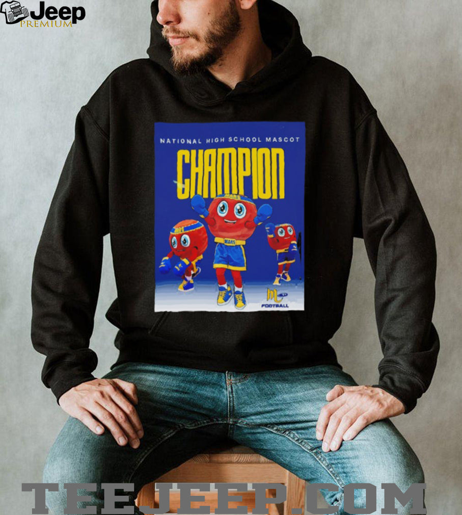 Mars High School Mascot National Champion Football Graphic T Shirt