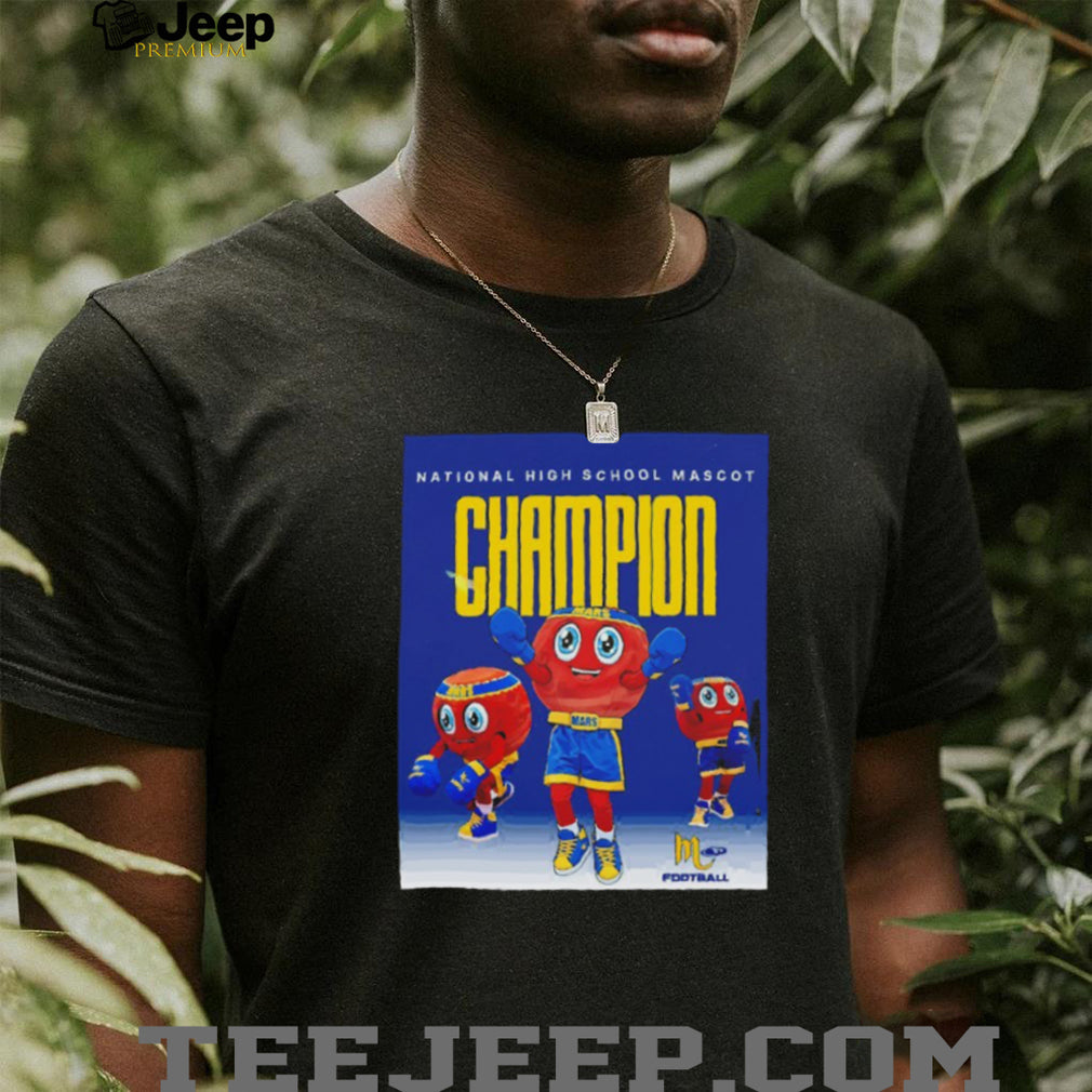 Mars High School Mascot National Champion Football Graphic T Shirt