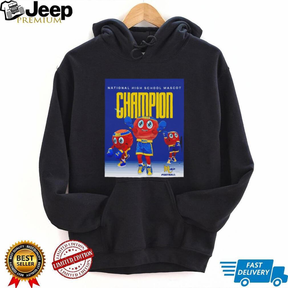 Mars High School Mascot National Champion Football Graphic T Shirt