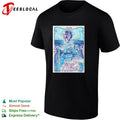 Masked underwater superhero giant fish city concert framed poster art shirt