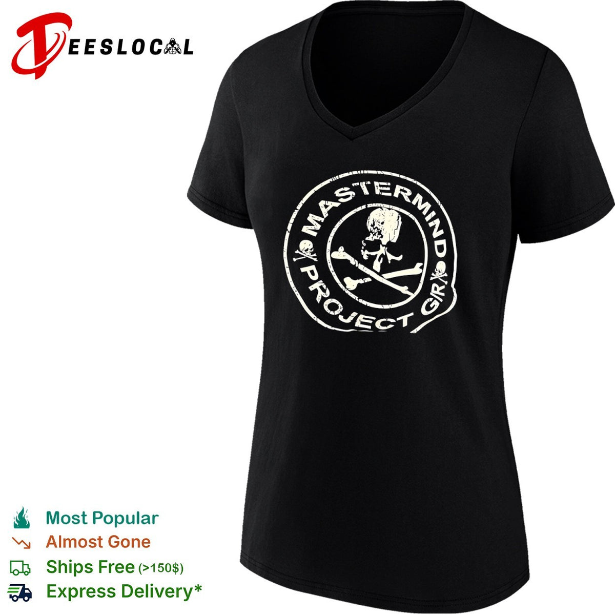 Mastermind Grx Project Skull Bones Logo shirt