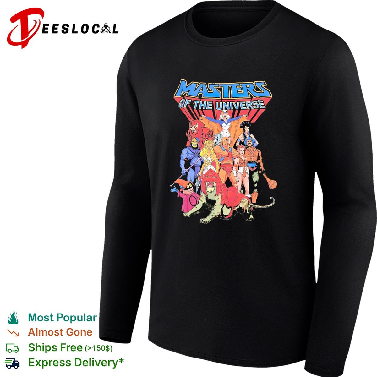 Masters of the Universe He Man Skeletor Battle Cat Orko She Ra Teela Stratos shirt