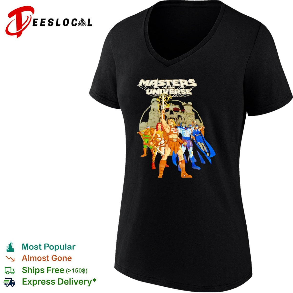 Masters of the Universe He-Man Skeletor Teela Man-At-Arms Evil-Lyn Castle Grayskull shirt