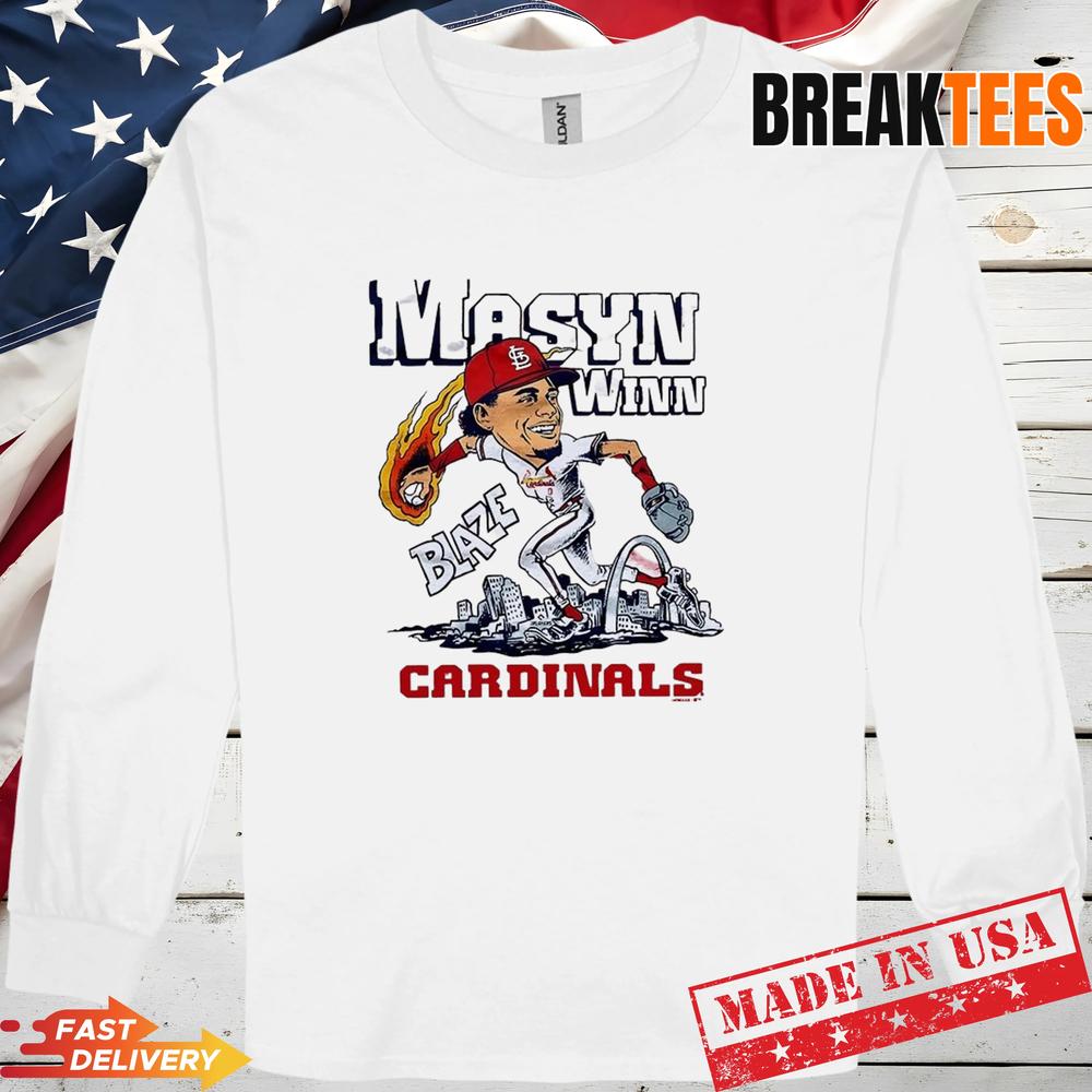 Masyn Winn St Louis Cardinals baseball Blaze Caricature Shirt