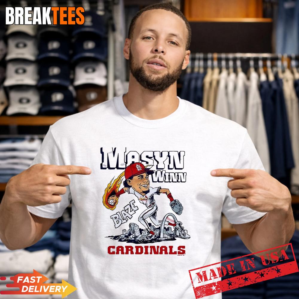 Masyn Winn St Louis Cardinals baseball Blaze Caricature Shirt