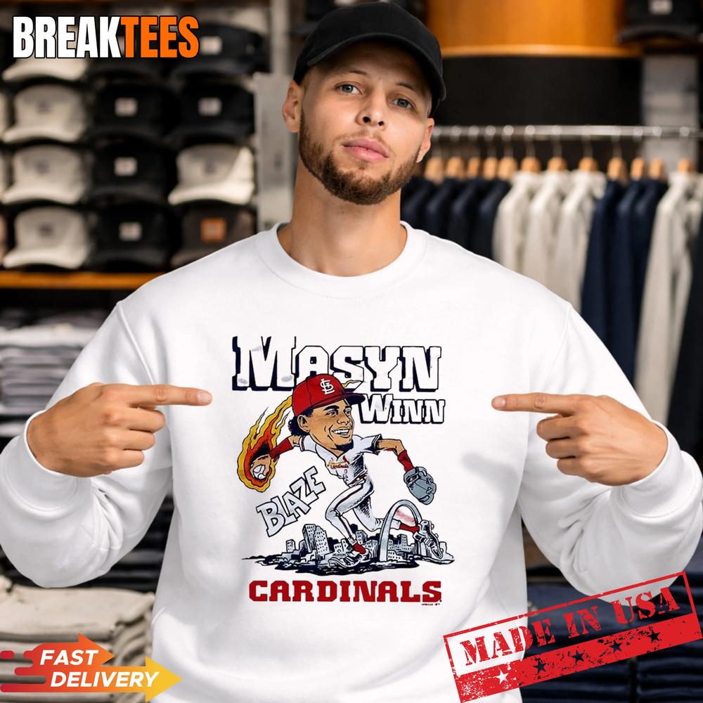 Masyn Winn St Louis Cardinals baseball Blaze Caricature Shirt