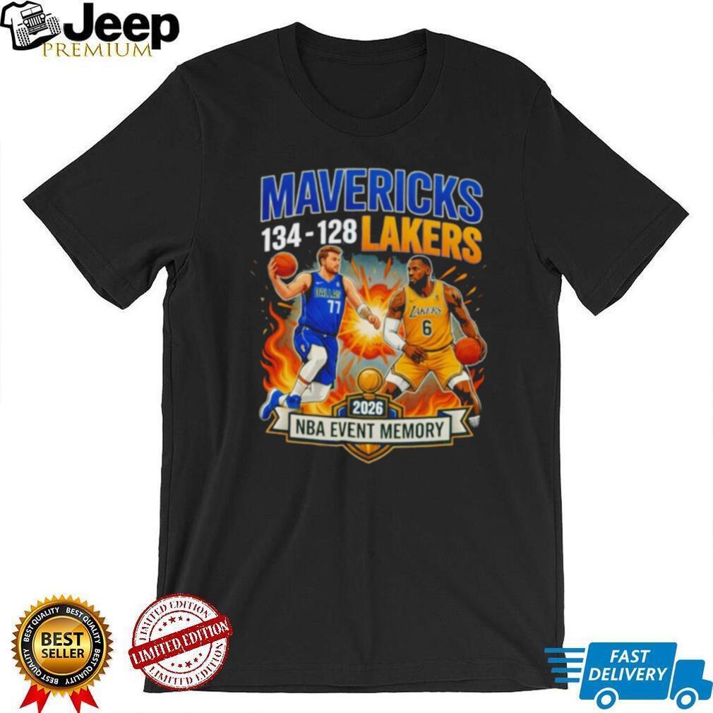 Mavericks vs Lakers 2026 NBA Event Memory Luka vs LeBron T Shirt