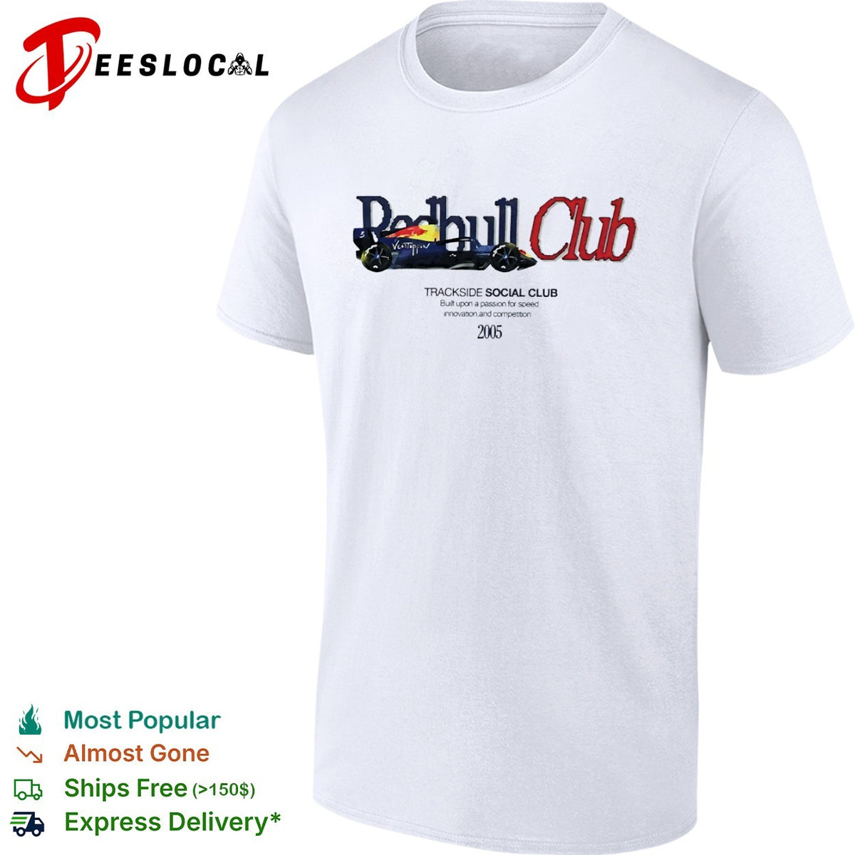 Max Verstappen Redbull Club Trackside Social Club 2005 Formula 1 Racing Fan shirt