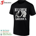 Maximum America bald eagle man lighting firecracker bold patriotic art shirt