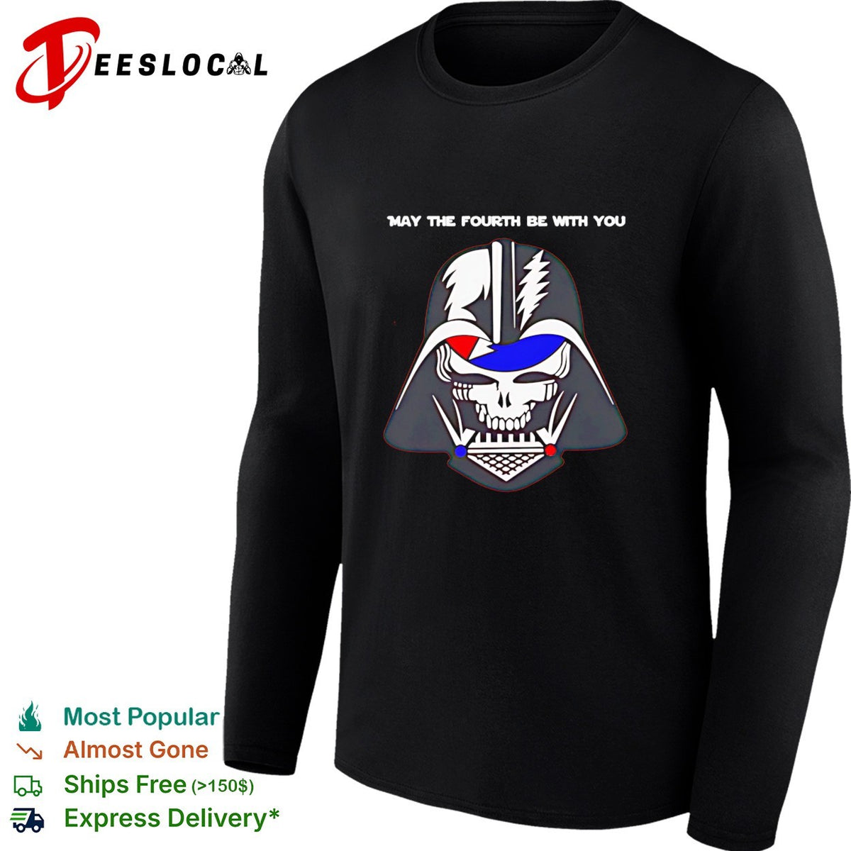 May The Fourth Be With You Grateful Dead Darth Vader big head shirt
