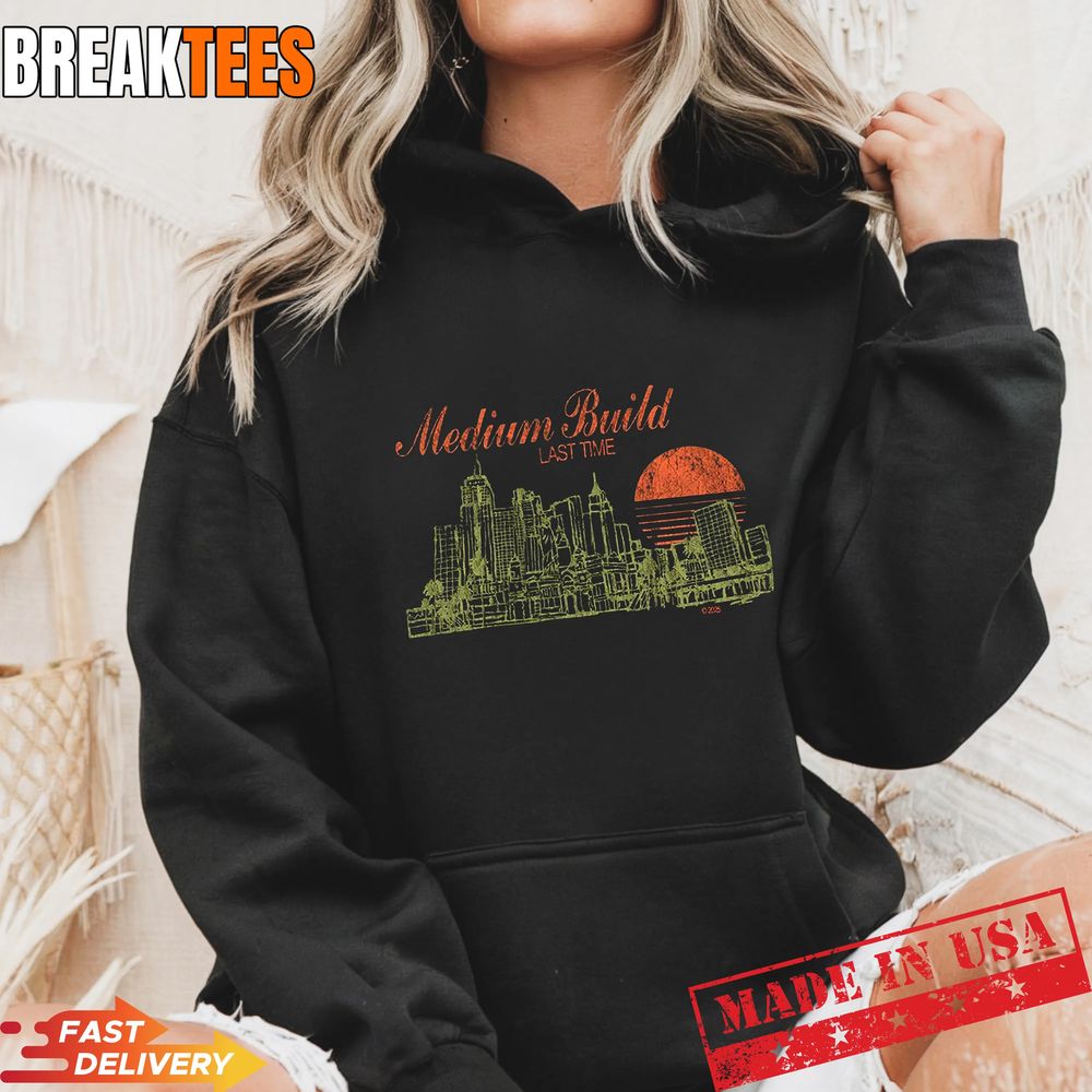 Medium Build Music Merch Shop Cityscape T-Shirt