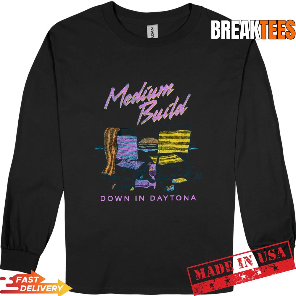 Medium Build Music Merch Shop Spring Break Tee Shirt