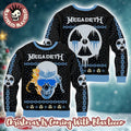 Megadeth Flame Skull Ice Style 2025 Knit Vic Holiday Sweater Christmas