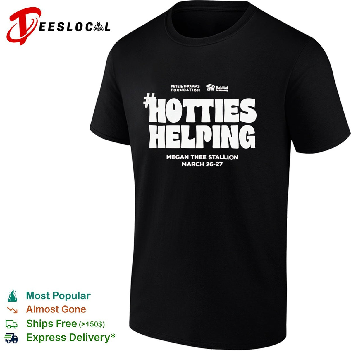 Megan Thee Stallion Hotties Helping Pete and Thomas Foundation Habitat shirt