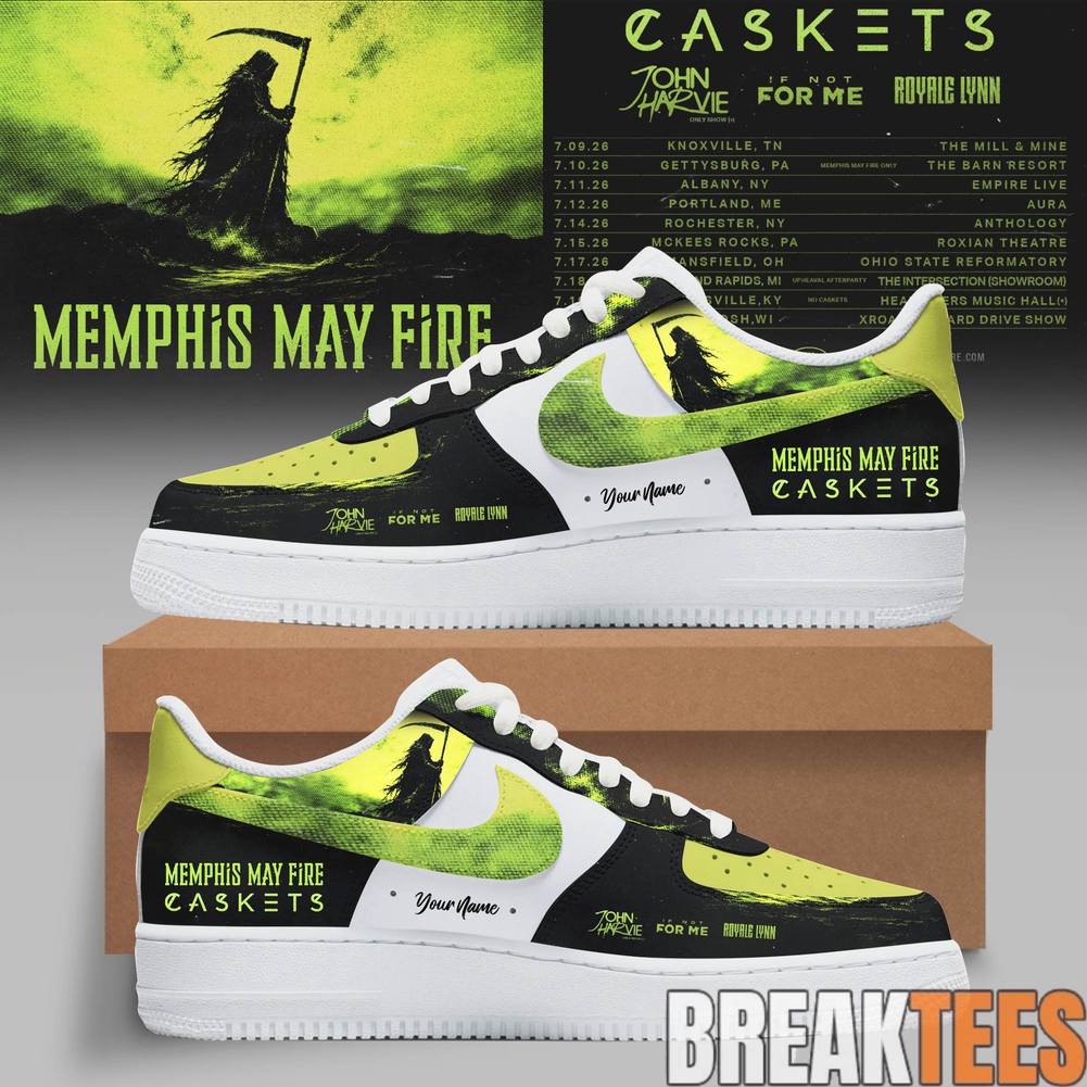 Memphis May Fire x Caskets Custom Air Force 1 Shoes