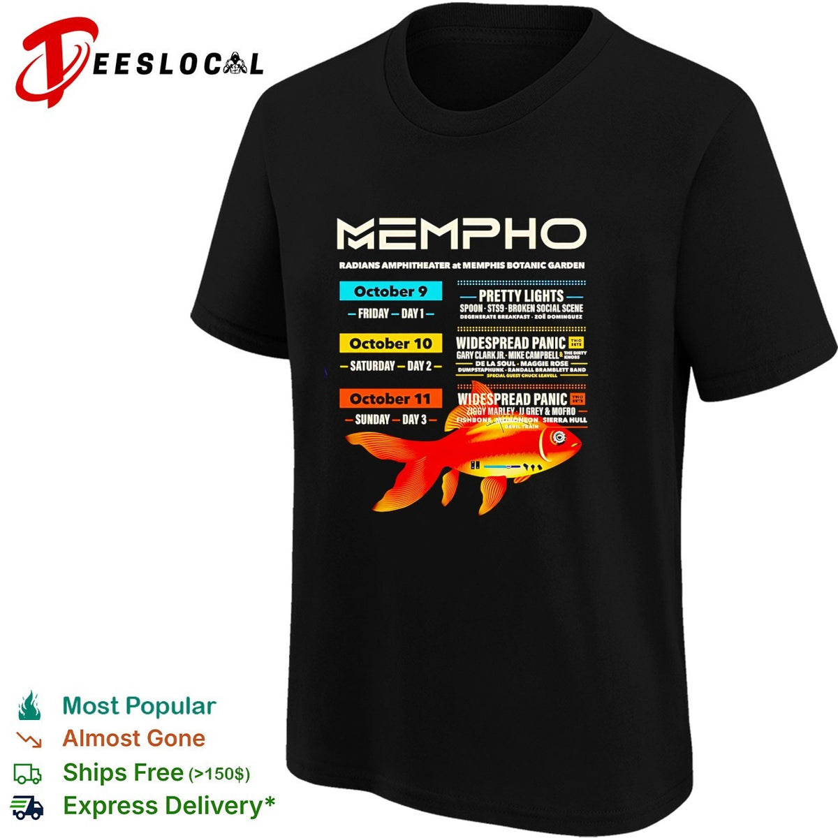 Mempho Music Festival 2026 Full Lineup In Memphis Tennessee at the Radians Amphitheater shirt