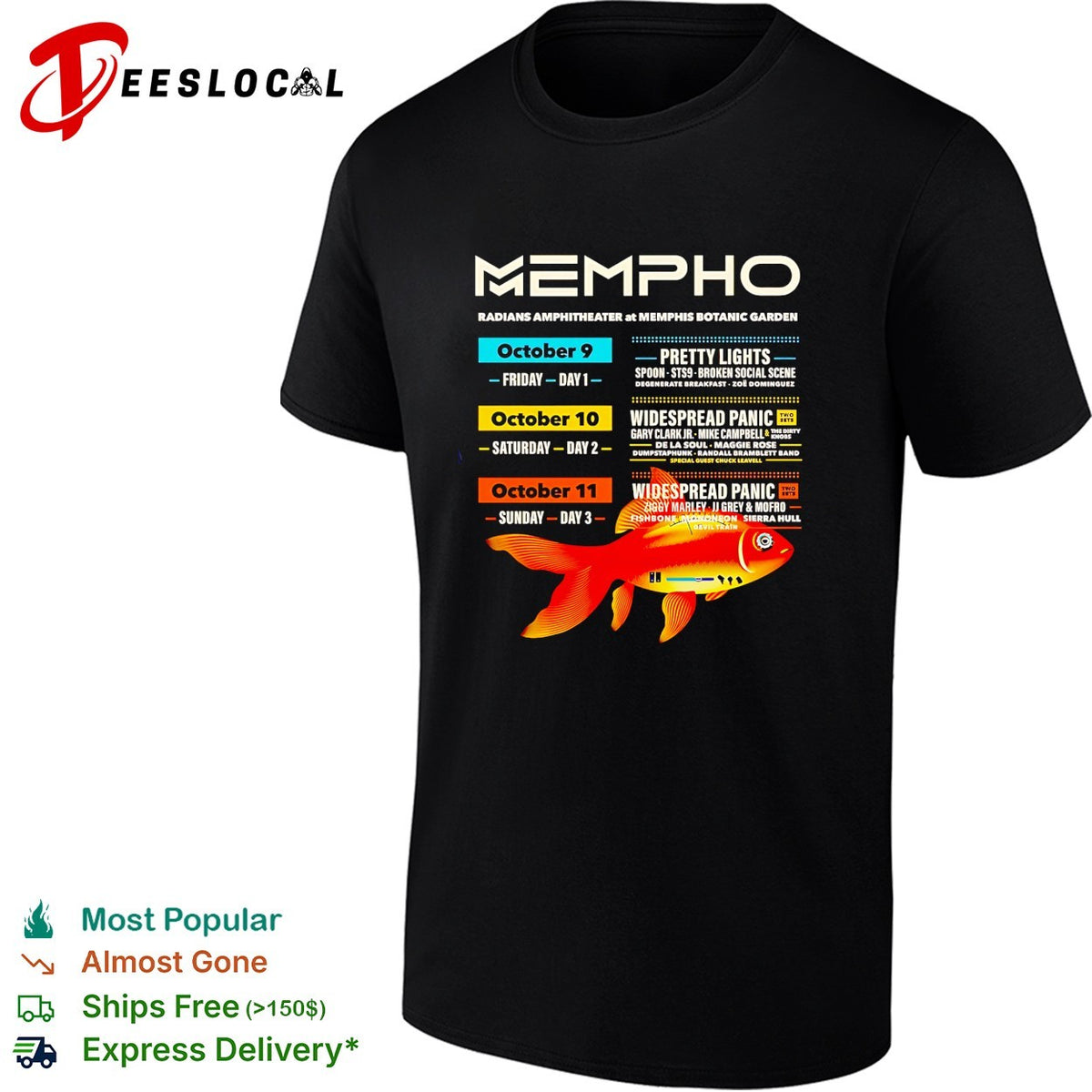 Mempho Music Festival 2026 Full Lineup In Memphis Tennessee at the Radians Amphitheater shirt