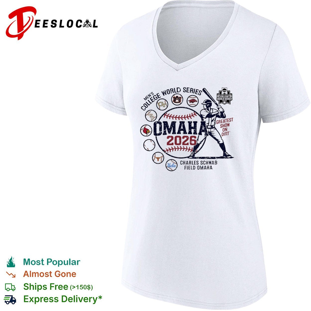 Men’s College World Series Omaha 2026 Greatest Show on Dirt Charles Schwab Field shirt
