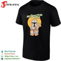 Meowdalorian and Kroku a cat bounty hunter and his frog foundling shirt
