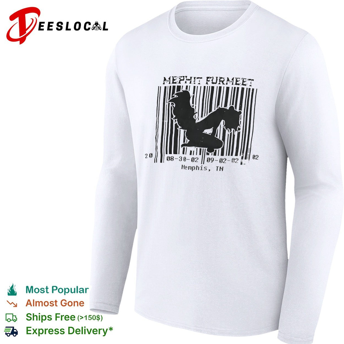 Mephit Furmeet 08 30 02 09 02 02 Memphis TN skunk silhouette barcode event shirt
