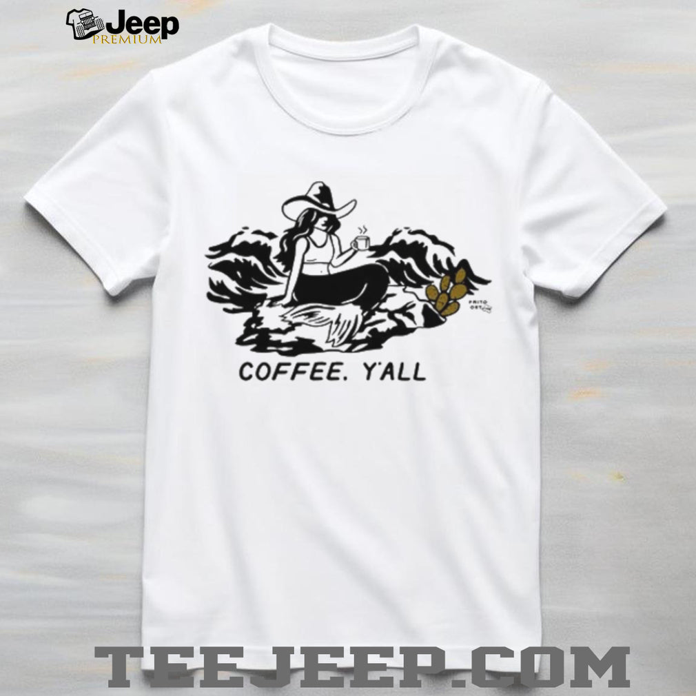 Mermaid Coffee Y’all Western Coastal Cowgirl Graphic T Shirt