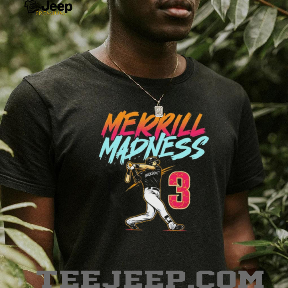 Merrill Madness Jackson 3 Baseball Batter Vaporwave Sports T Shirt