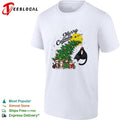 Merry Catmas cats around Christmas tree holiday humor shirt