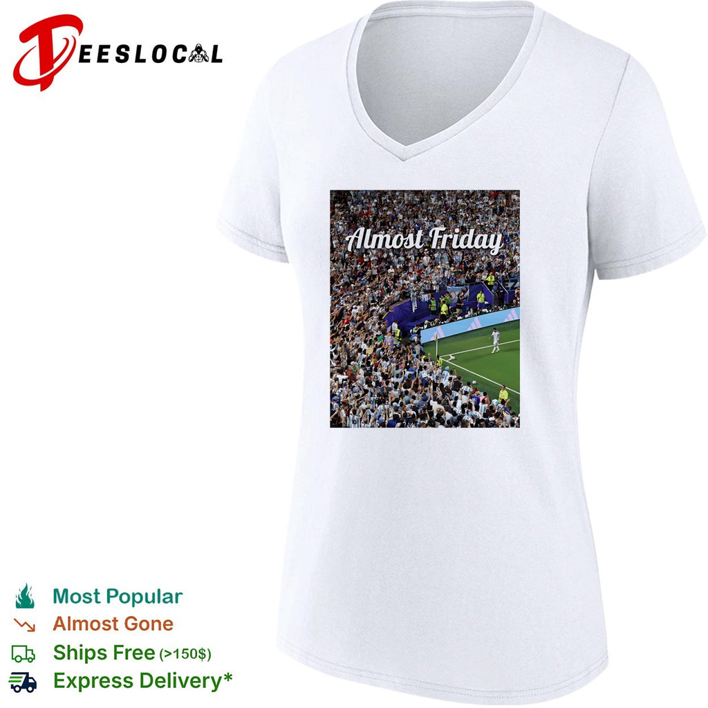 Messi Almost Friday World Cup 2026 soccer stadium crowd photo collage shirt