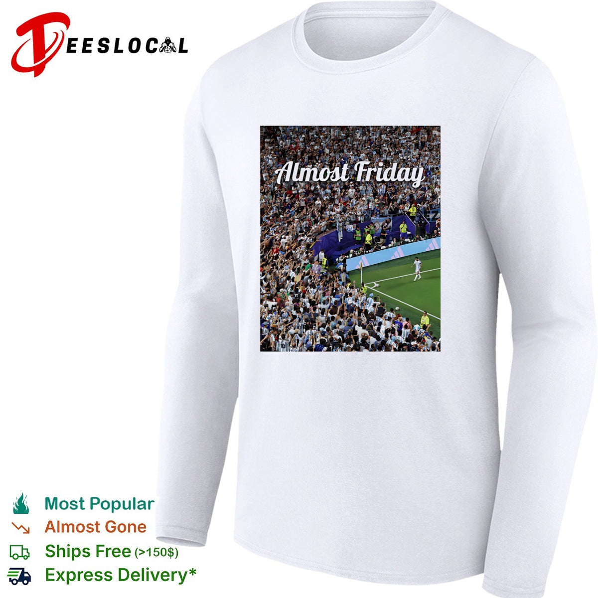 Messi Almost Friday World Cup 2026 soccer stadium crowd photo collage shirt
