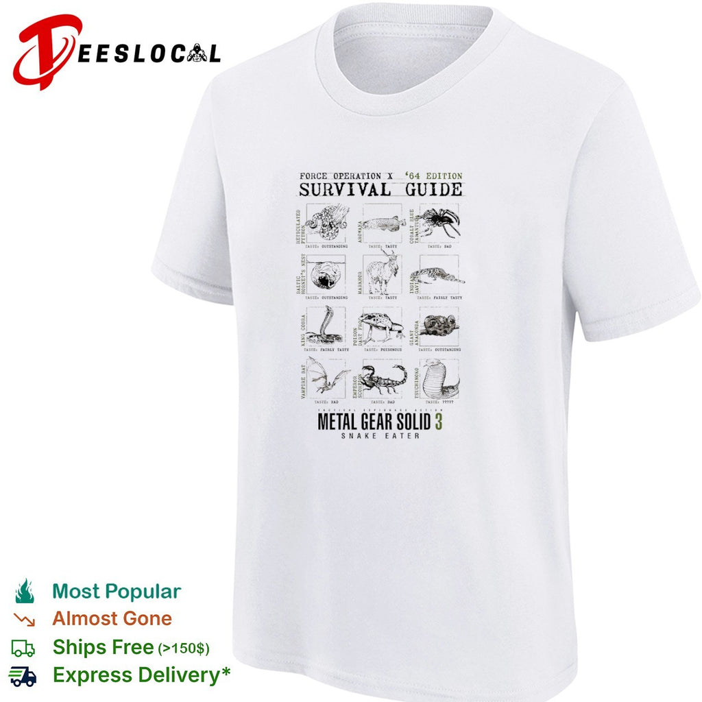 Metal Gear Solid 3 Snake Eater Force Operation X 64 Edition Survival Guide shirt