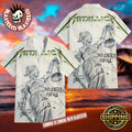 Metallica And Justice for All Album Cover Summer 2025 Button Hawaiian Shirt